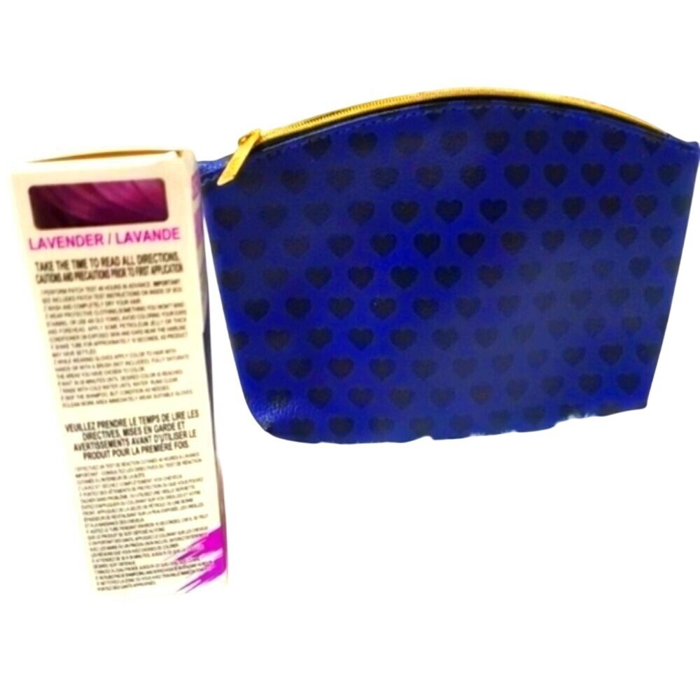 Semi Permanent Lavender Hair Color Bleached Blonde Highlighted + Makeup Bag - Picture 3 of 7
